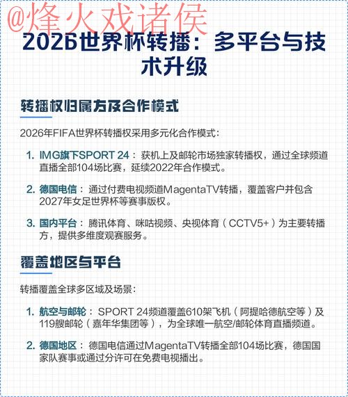 2026世界杯直播平台推荐与热门选择